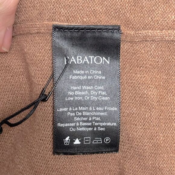 Babaton Oversized Linen Wool Blend Split Hem V Neck Sweater w Pockets Sz S/M - Picture 6 of 8